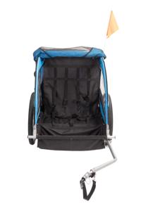Remorque de vélo pour enfant, porte-enfant pliable à fixation arrière pour VTT avec freins à disque doubles, utilisation parent-enfant pour les voyages - Product Image 5