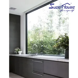 aluminum window with fixed glass aluminium fixed window double templed glass windows hotel doorfix window