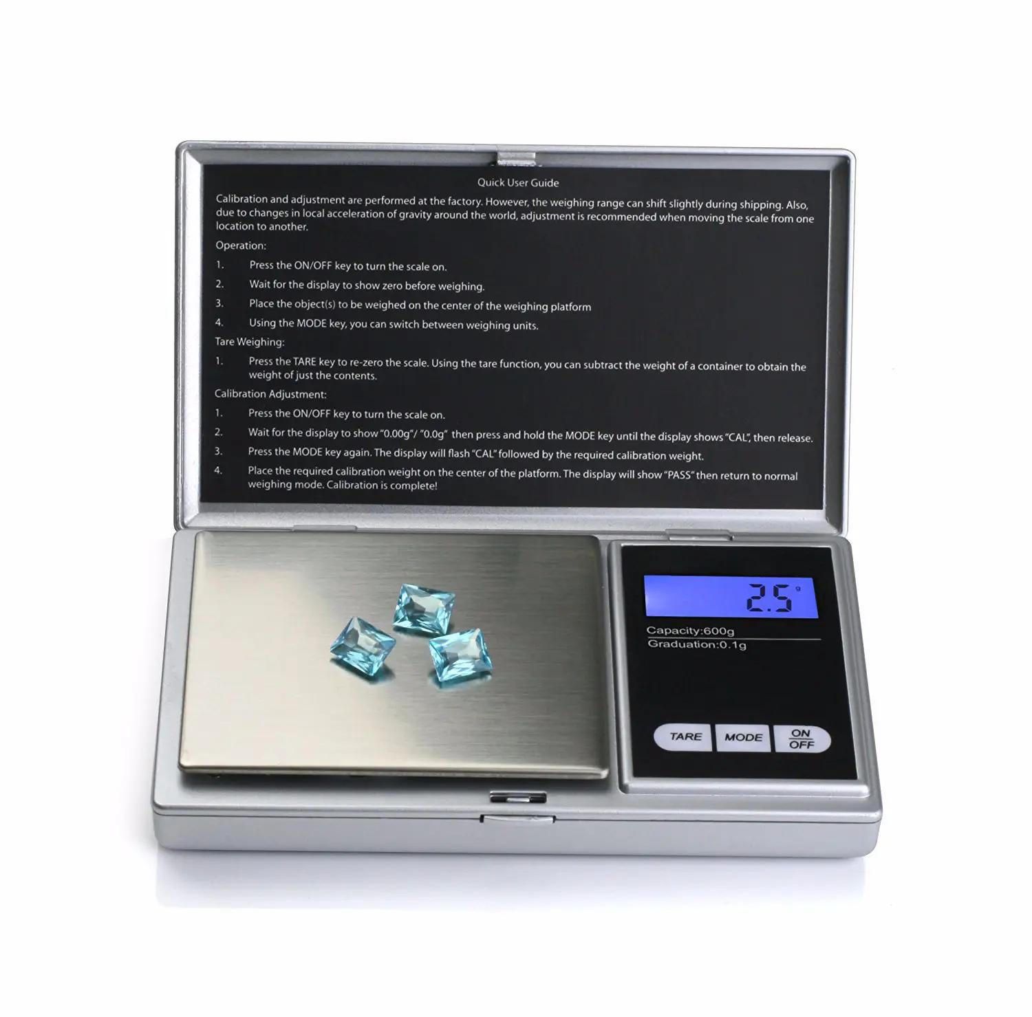 Hochpräzisions-Professionelle 500 g × 0,01 g Minikalien Raucherzubehör digitale Taschenwaage Ausgleich Schmuck Küchenwaage