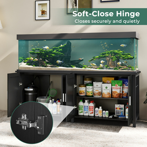 Support de réservoir à poissons moderne en bois écologique, imperméable, autoportant, robuste, avec châssis en acier pour réservoirs de 100/120/150 gallons - Product Image 4