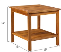 Table basse en bois à deux niveaux pour l'intérieur et l'extérieur, table de camping, table de pique-nique en bois