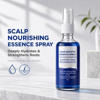 Brume capillaire portable pour la croissance des cheveux, soin hydratant profond du cuir chevelu, spray d'essence capillaire anti-casse pour des cheveux soyeux
