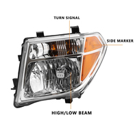 Conjunto de Faros Delanteros para Nissan Frontier Pathfinder 2005-2008, Lámpara Halógena Delantera, Faro Delantero NI2502157 NI2503157