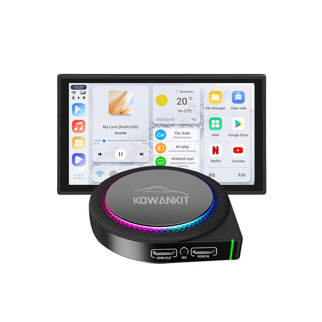 Wireless Carplay Adapter Carplay Ai Box Open Source Android 13 OS 6125 Chipset 8gb 128gb Carplay Ai Box HD-port