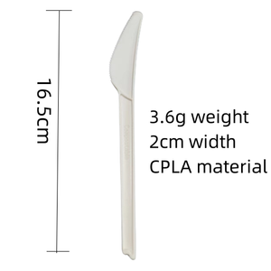 Couverts biodégradables de haute qualité, ustensiles écologiques, <span class=keywords><strong>kit</strong></span> de fourchettes et couteaux compostables - Product Image 5