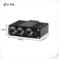Mini Inyector PoE Gigabit Industrial con Conector M12 para Automatización Industrial, Ferrocarril, Transporte, CCTV, Seguridad y Redes