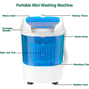 Lavadora Eléctrica Portátil Mini para el Hogar, Nueva, con Carcasa de Plástico, Incluye Piezas de Secadora - Product Image 4