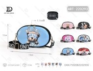 Borsa Cosmetica Ovale Rigida con Motivo Cartoon, Piccola Capacità, Chiusura a Cerniera, Materiale PP con Manico Morbido - Product Image 1