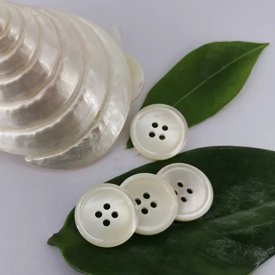 4-holes Shell Button with Beads for Clothing Suit Coat Jacket white mother of pearl shell buttons