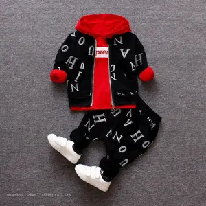 Spring Autumn Winter Baby Clothes Set Children Clothing Warm Suits Kids Baby Boys Jacket+pant 3PCS Child Training Boy Clothes