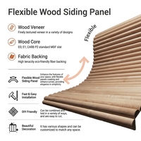 Panneaux acoustiques semi-flexibles en MDF pour hôtels, revêtement mural cannelé incurvé, imperméable et anti-moisissure, pour escaliers et chambres