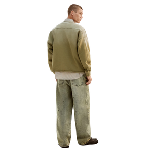 Suéter de Punto Holgado para Hombre - Tejido Grueso 100% Algodón, Hombros Caídos, Estilo Urbano, Cuello Redondo - Product Image 5