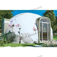 Tente géodésique de luxe pour glamping de toit maison dôme géodésique préfabriqué en EPS maison d'hôtel dôme rond du désert tente pour le camping