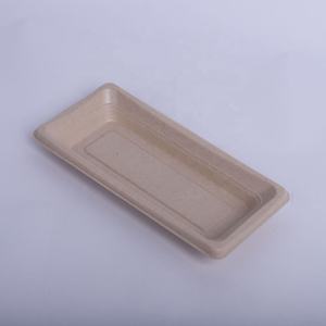 Assiettes jetables écologiques biodégradables en bagasse de canne à sucre, plateaux imperméables pour l'emballage des légumes, de la viande et des voyages - Product Image 5