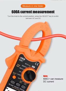 VICTOR 606C+ AC/DC <b>Clamp</b> Multimeter, 5999 Counts 600A 600V, NCV, Low Impedance Voltage & Flashlight Tester - Product Image 4