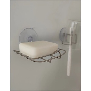 Stainless Steel <b>Suction</b> <b>Cup</b> Soap Rack Waterproof Modern Design Wall Mount <b>Small</b> Draining Soap Holder Soap Saver - Product Image 2