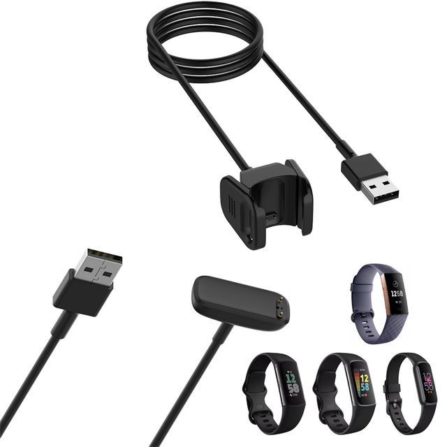 Smartwatch 100cm Charger for Fitbit Inspire 2 Charging Cable Cord Dock for Fitbit Inspire HR/ACE 2/ACE 3 Charger Base