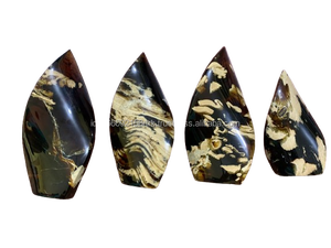 Venta al por Mayor de Ámbar Natural de Sumatra, Indonesia, de Alta Calidad, Pulido, con Forma de Llama, Cristal Curativo, Artesanía, Tamaño 10 cm - Product Image 3