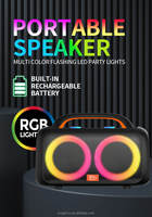 Altavoz Exterior Original ZQS-L19, Reproductor de Audio Portátil Inalámbrico, BT5.4, Altavoz Bluetooth para Fiestas al Aire Libre, Boombox2