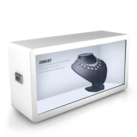 Vitrina LCD Transparente de 55 Pulgadas, Vitrina Holográfica 3D, Pantalla Táctil Holobox 4K para Museos, Centros Comerciales y Exhibiciones de Marcas