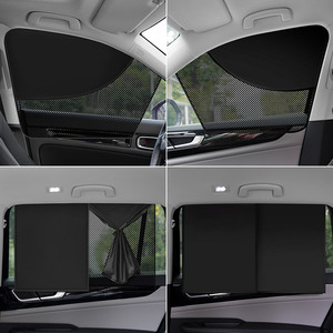 Cortina Magnética para Ventana Lateral de Coche, Doble Capa de Malla, Cinta Negra Gruesa Opaca, Protección Solar para Ventanas de Coche - Product Image 1
