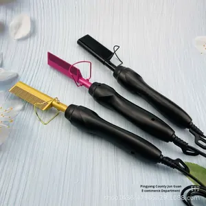 JIANGU-Peigne électrique en plastique à double usage JG-303, pour cheveux secs et humides, brosse à lisser, fer à friser à usage domestique - Product Image 4