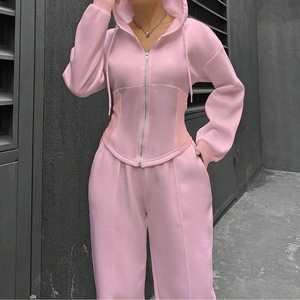 Women's Hooded Cardigan and Pants Casual Sportswear 2-Piece Set Fashion - Product Image 3