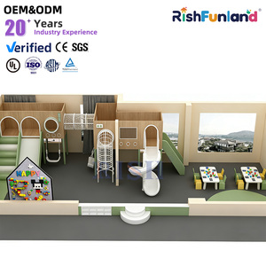 Équipement de terrain de jeu intérieur pour usage domestique, cafés, garderies, enfants : toboggan spiralé, filet d'escalade, maisonnette de jeu, <span class=keywords><strong>parc</strong></span> d'attractions - Product Image 1