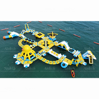 Grand canard jaune flottant parc aquatique gonflable parc aquatique Spalsh terrain de jeu de rebond parcours d'obstacles d'eau gonflable à vendre