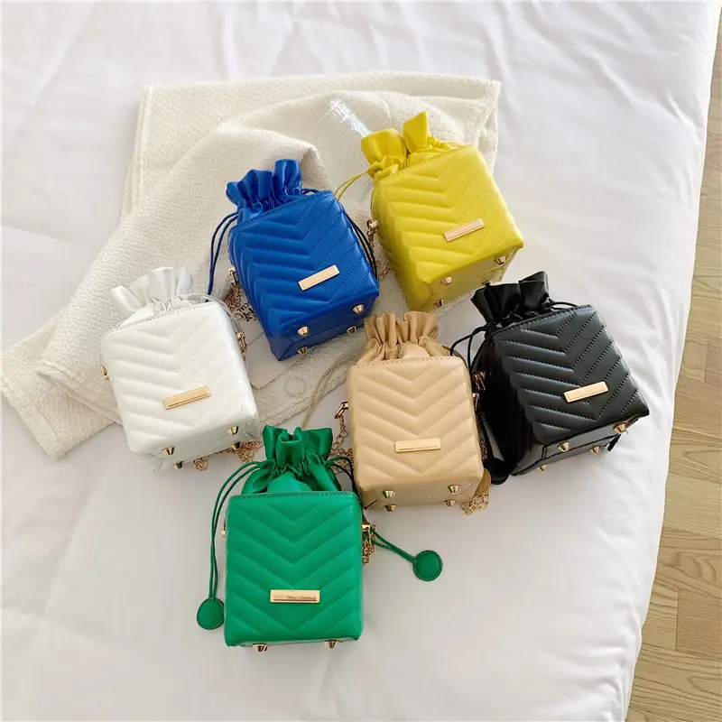 Mini bolsa quadrada de gelatina, nova moda de luxo bonito e confortável com pérolas