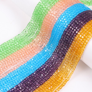 Cubo de cristal de fábrica de 2/3/4mm, cuentas sueltas de cristal, hebras cuadradas coloridas, bricolaje para joyería, fabricación de pulseras, Kits, accesorios - Product Image 2