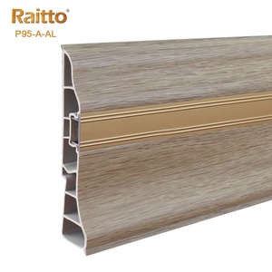 P95-A-AL, raitto nhựa ốp chân tường Hội Đồng Quản trị, PVC tường ván chân tường, PVC <span class=keywords><strong>plinth</strong></span> với dải nhôm - Product Image 6