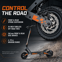 KuKirin G2 Elektrikli Scooter 800W 48V 15Ah 10 İnç Katlanabilir Arazi Tipi Ulaşım E-Scooter'ı