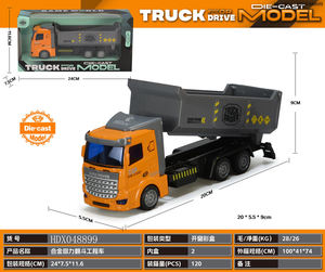 Personalizado 1: 50 escala pull-back escada caminhão de bombeiros liga de elevação caminhão de combate a incêndio <span class=keywords><strong>diecast</strong></span> fogo água recipiente caminhão - Product Image 4