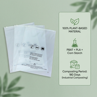 Sacs d'emballage pour vêtements avec logo personnalisé, sacs à fermeture éclair, sacs à glissière, sacs pour t-shirts, sous-vêtements, sacs d'emballage mats givrés, sacs biodégradables
