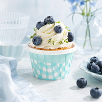 Moules à cupcakes en papier enduit de PET ou résistant à la graisse, 100 pièces, résistants à la chaleur, adaptés au four et au micro-ondes, jetables