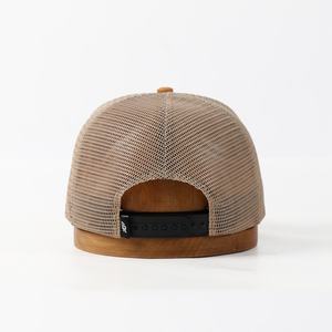 หมวกแก๊ปทรงทรัคเกอร์หนังกลับสีน้ำตาลยี่ห้อ Baida  ปักลายม้า 'El Payaso'  สำหรับทุกเพศ - Product Image 5