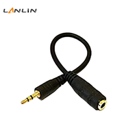 Câble de conversion audio plaqué or 3,5 mm mâle vers 3,5 mm femelle