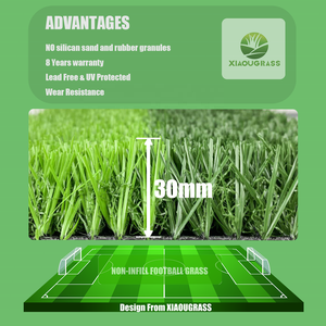 <span class=keywords><strong>Gazon</strong></span> de football de fournisseur préféré <span class=keywords><strong>sans</strong></span> sable de silice ni caoutchouc, <span class=keywords><strong>gazon</strong></span> artificiel de football de 30 mm - Product Image 3