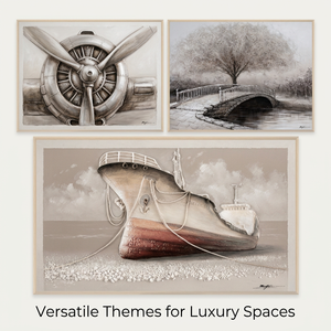 Peinture en relief 3D sur toile de sable, peinte à la main, texture texturée, grande décoration murale stéréoscopique pour hôtel de luxe, œuvre d'art 3D - Product Image 2