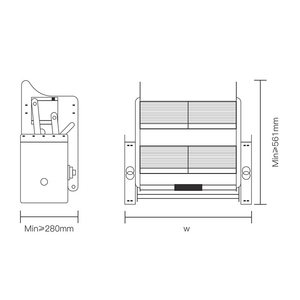 Kitchen Cabinet Glass Liftable <b>Storage</b> <b>Basket</b> with Upper/Lower Buffer Opening Function and Hardware Doors - Product Image 4