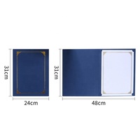 Protège-diplômes A4, porte-certificats, dossier de présentation, bordure dorée, doublure en carton, récompenses de remise de diplômes, logo personnalisé