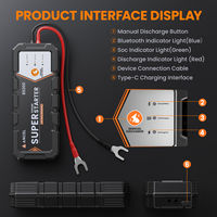 ANCEL BS200 Super Starter 700A Démarreur de Voiture 12V Fixe avec Moniteur de Santé de Batterie Bluetooth