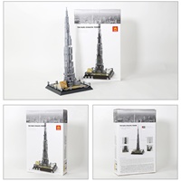 La tour Burj Khalifa : Mini-briques créatives, architecture mondialement connue, jouet DIY de qualité stable, ne blesse pas les mains