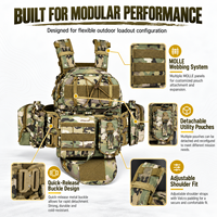 Gilet Tactique Professionnel Molle pour Extérieur, Chaleco Tactico, Protection Corporelle, Pochette, Porte-Plaque de Chasse, Gilet Tactique de Chasse