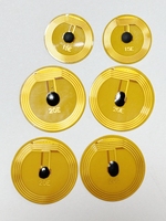 Mini-étiquette NFC circulaire flexible FPCD 10 mm ISO 14443A 13,56 MHz, étanche et résistante aux hautes températures, pour carte de membre professionnelle