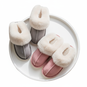 Chaussons d'intérieur en fourrure pour femmes, mode luxueuse, fourrure complète, printemps, EVA respirant, chaud, pelucheux, antidérapant, pour couples - Product Image 1