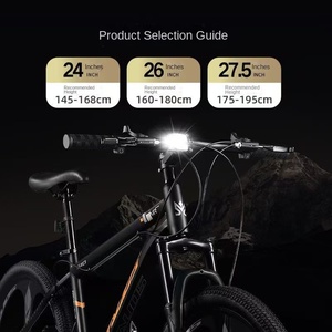 Vélo de montagne WOLF GUEST avec fourche en acier de 26 pouces, freins à disque, 21/24/27 vitesses, suspension à ressort à huile, pour hommes, trajets quotidiens, route, haute performance - Product Image 6
