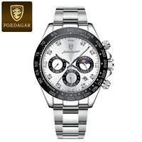 Montres à quartz pour hommes POEDAGAR 629, tendance, de haute qualité, durables, nouveau produit, prix bas en vente, promotionnelles, bracelet en acier inoxydable