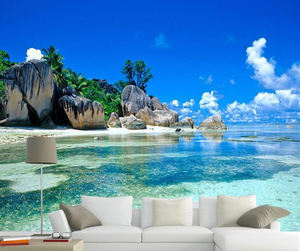3d 5d Sea View Beach TV fond d'écran mural <span class=keywords><strong>papier</strong></span> <span class=keywords><strong>peint</strong></span> salon <span class=keywords><strong>chambre</strong></span> paysage <span class=keywords><strong>papier</strong></span> <span class=keywords><strong>peint</strong></span> personnalisé - Product Image 2